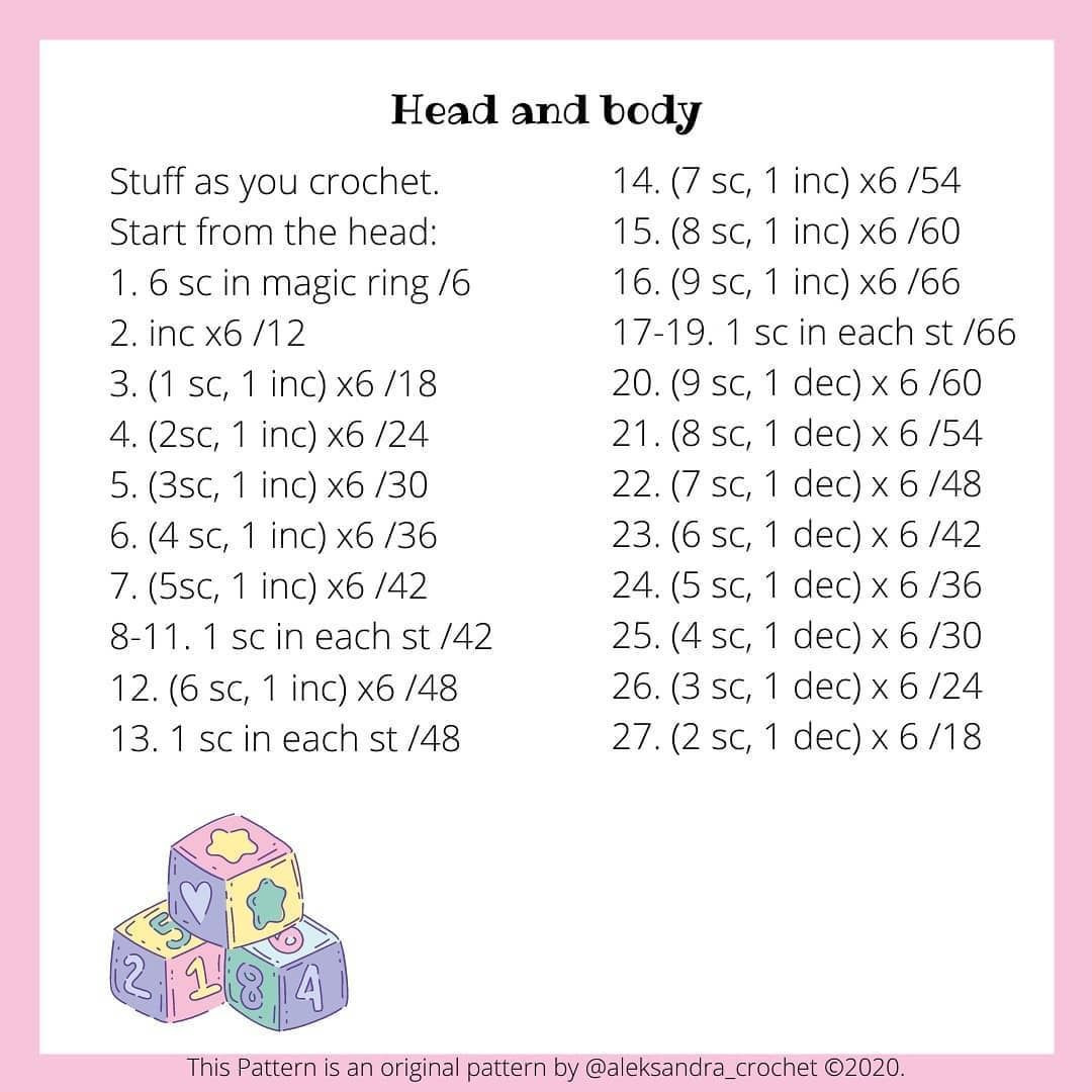 Crochet Pattern for Adorable Sleeping Bunny Toy