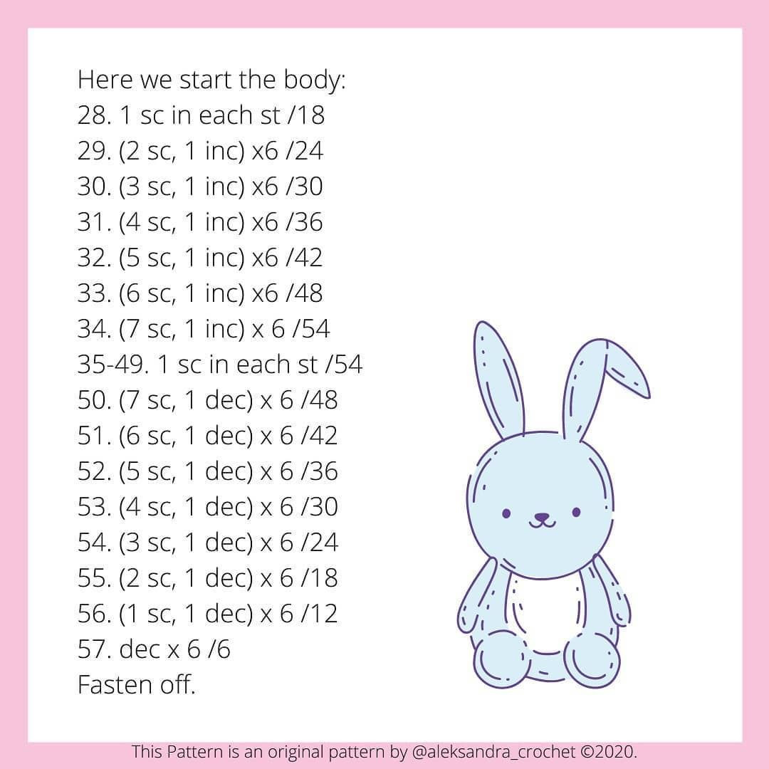 Crochet Pattern for Adorable Sleeping Bunny Toy