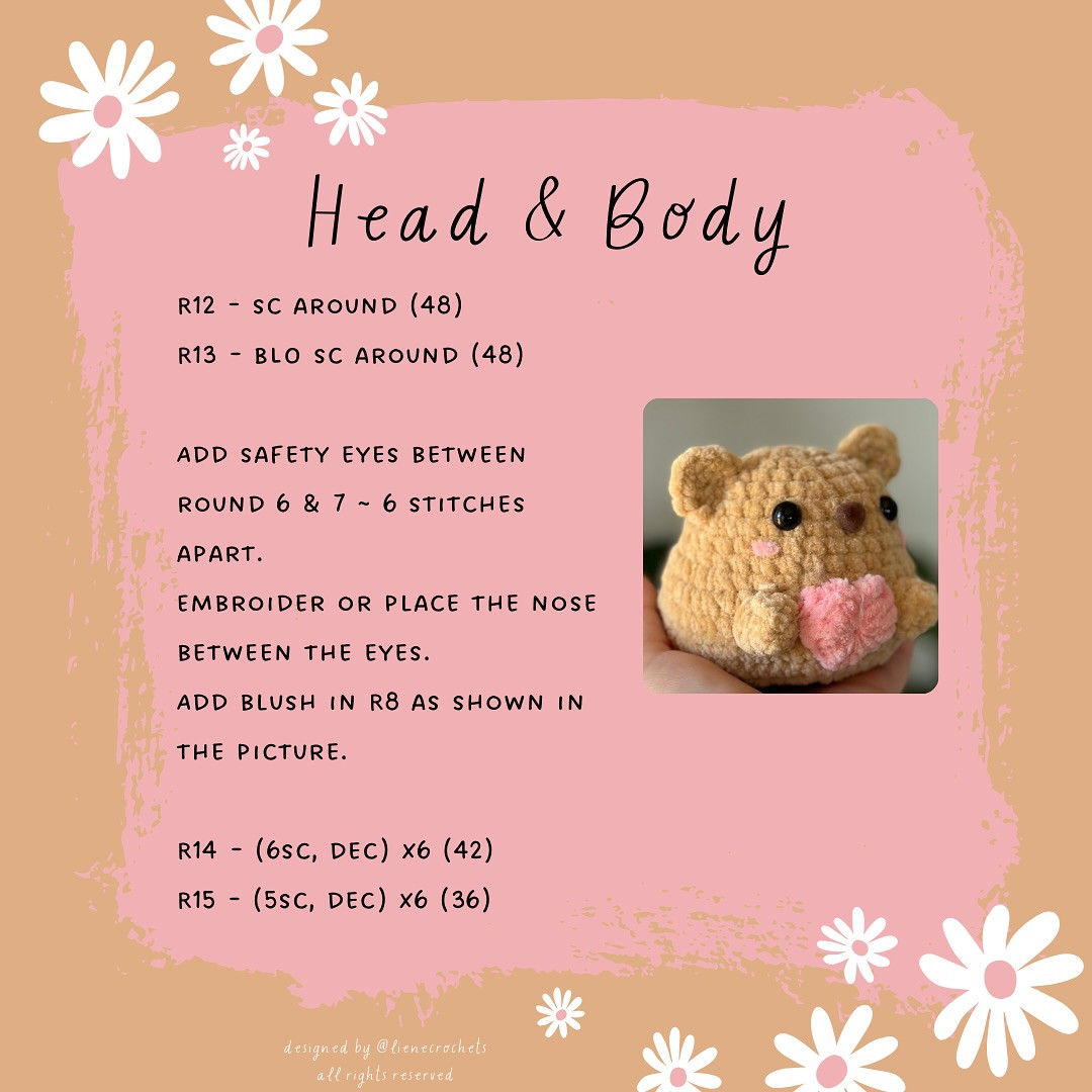 Crochet Pattern for Berry the Chubby Bear with Heart
