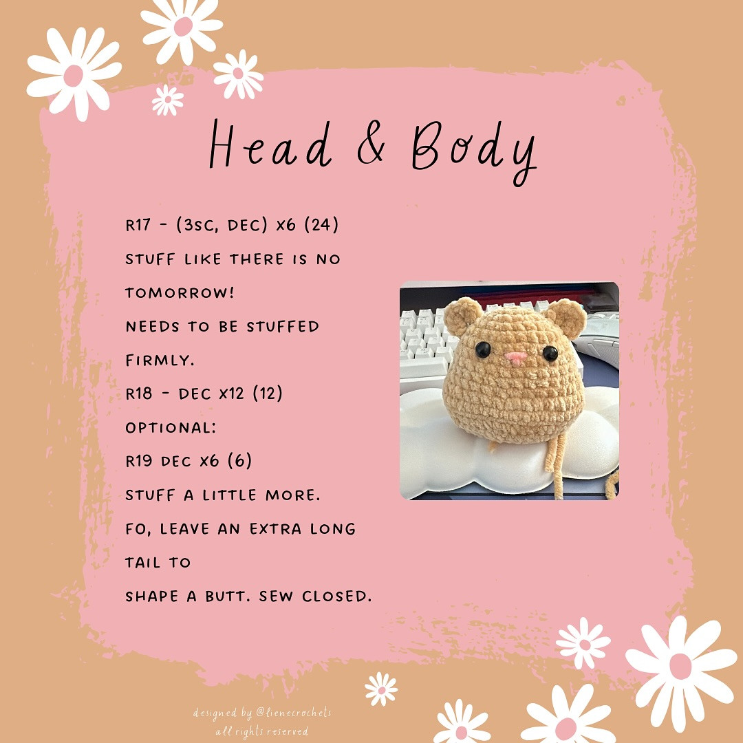Crochet Pattern for Berry the Chubby Bear with Heart