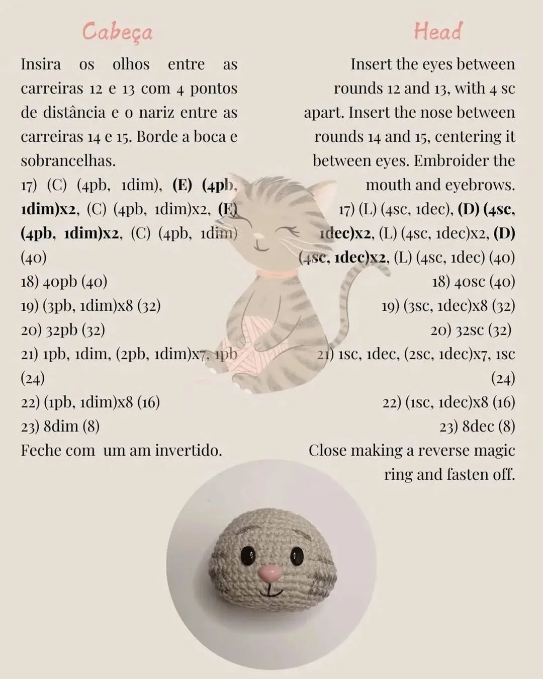 Crochet Pattern for Chloe the Cat Amigurumi