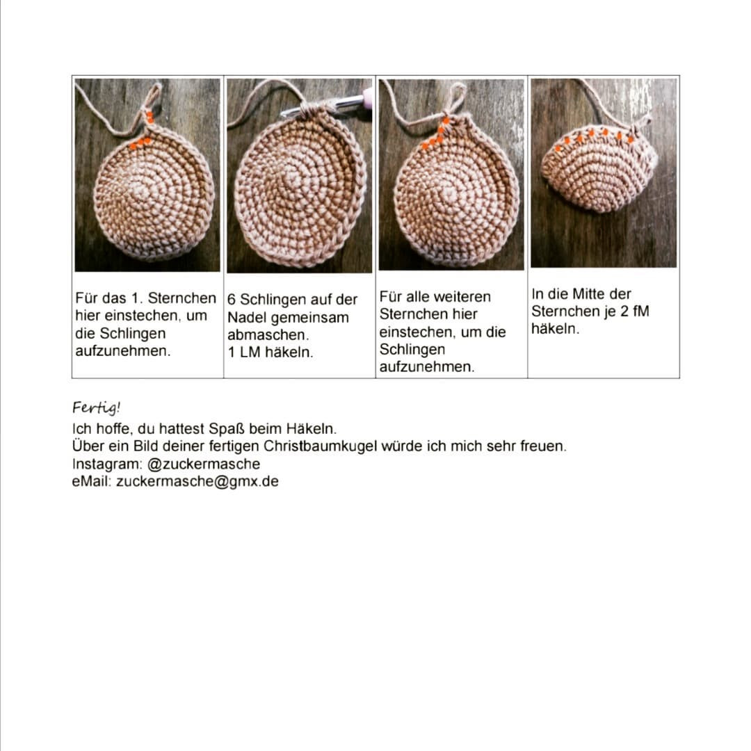 Crochet Pattern for Colorful Christmas Ornaments