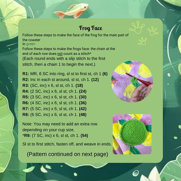 Crochet Pattern for Cute Frog Coaster - Free Design Guide
