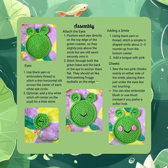Crochet Pattern for Cute Frog Coaster - Free Design Guide