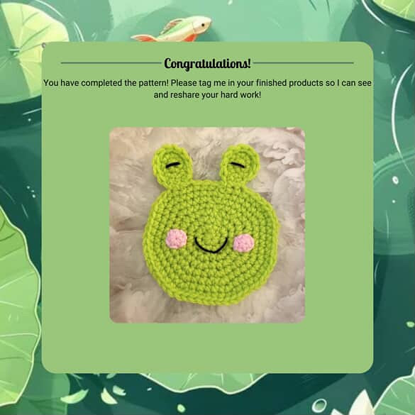 Crochet Pattern for Cute Frog Coaster - Free Design Guide