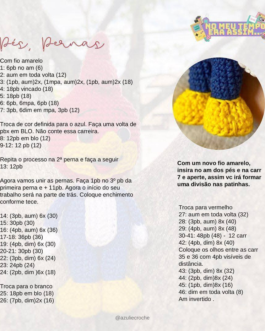 Crochet Pattern for Cute Red Bird Amigurumi Toy