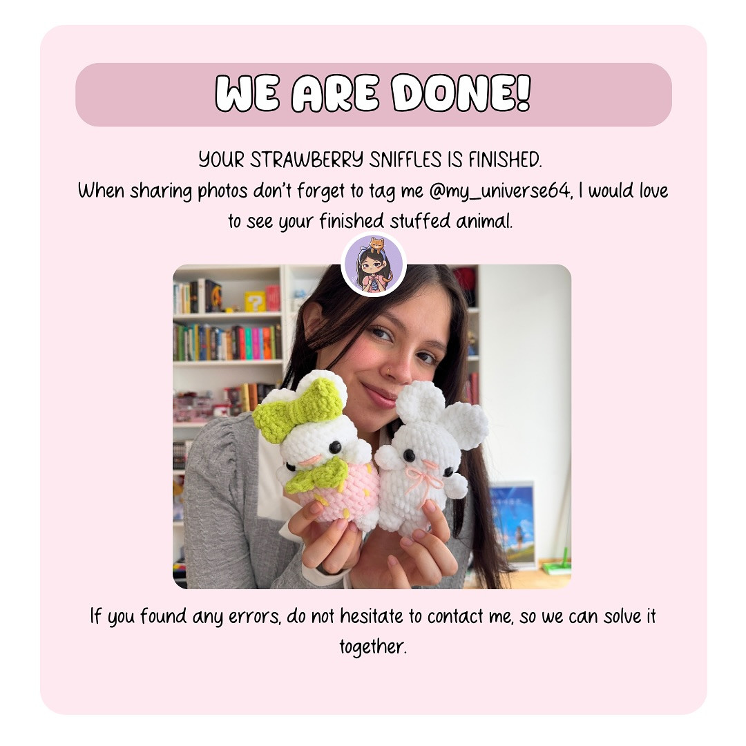 Crochet Pattern for Cute Strawberry Duck Amigurumi Toy
