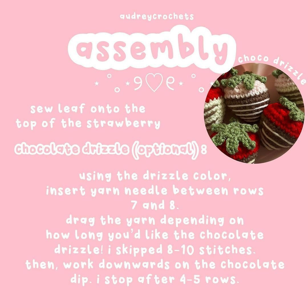 Crochet Pattern for Delicious Chocolate Covered Strawberries