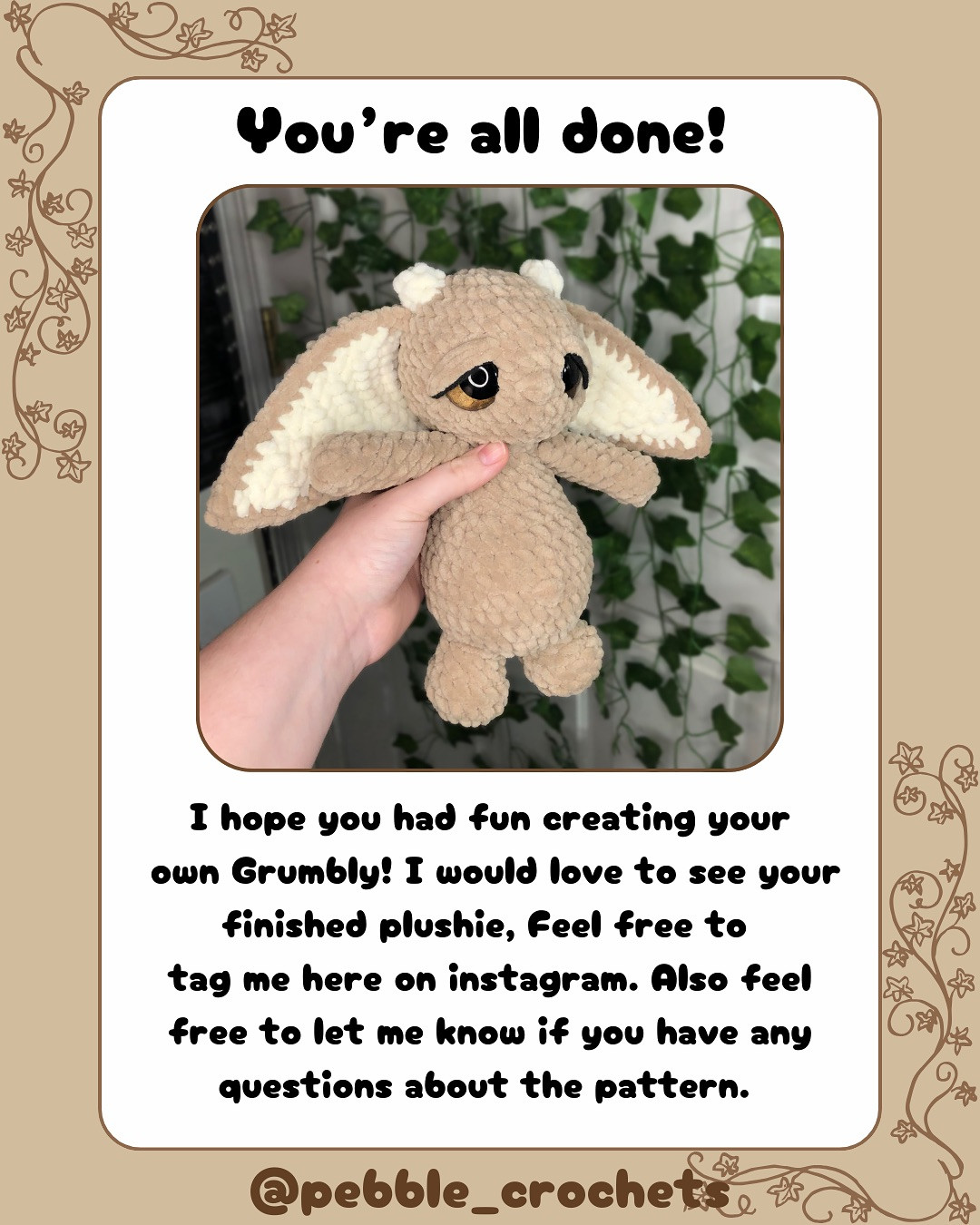 Crochet Pattern for Grumbly the Goblin - Free Download