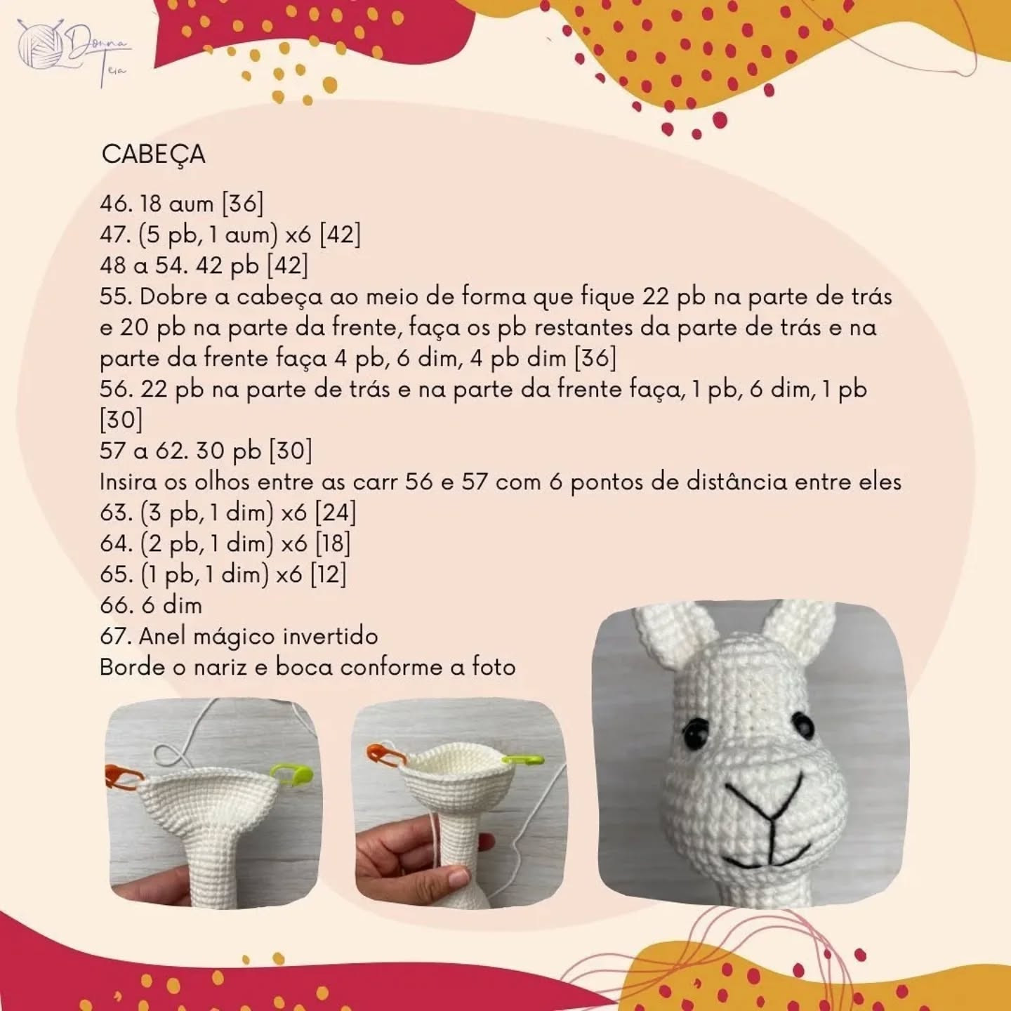 Crochet Pattern for Llama Stuffed Animal with Colorful Poncho