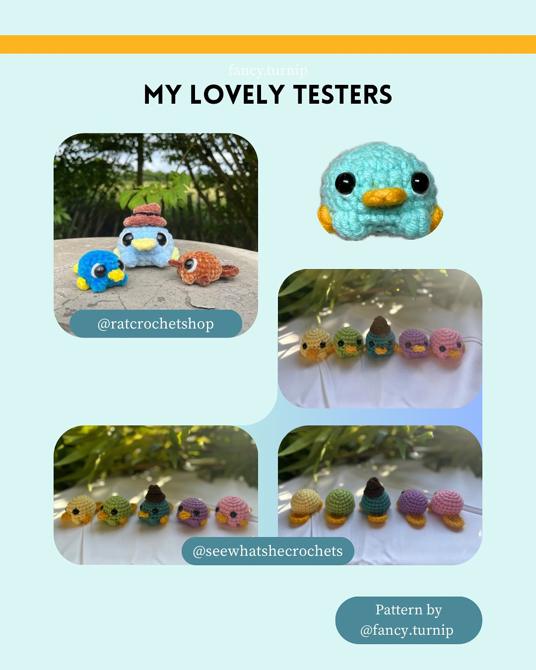Crochet Pattern for Perry the Tiny Platypus Amigurumi