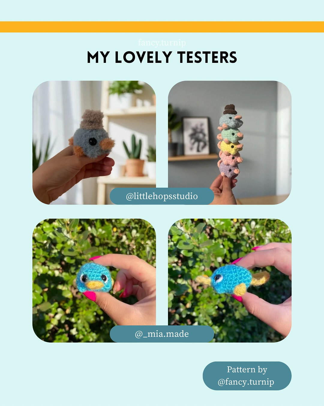 Crochet Pattern for Perry the Tiny Platypus Amigurumi