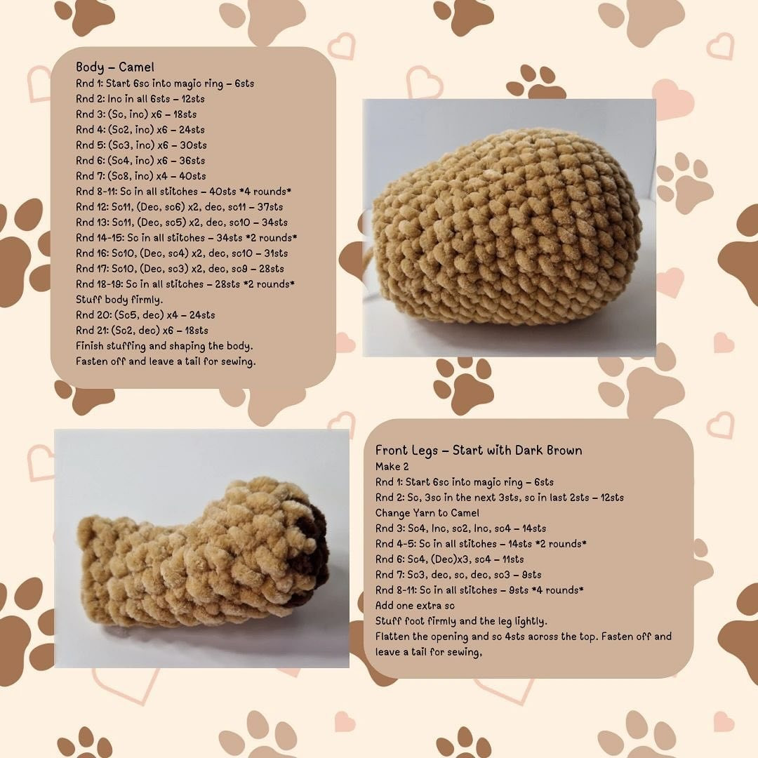 Crochet Pattern for Sadie the Pup Plush Toy