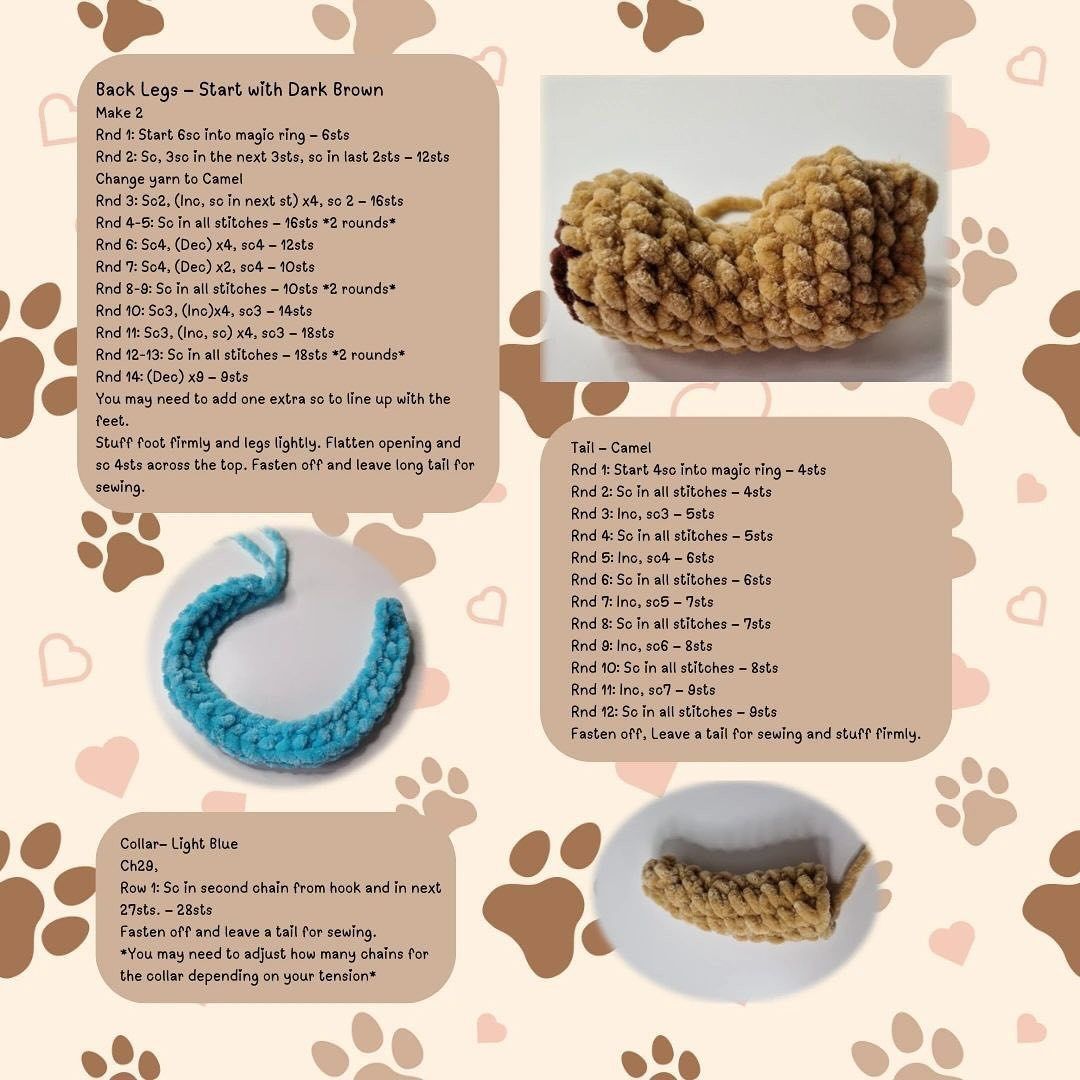 Crochet Pattern for Sadie the Pup Plush Toy