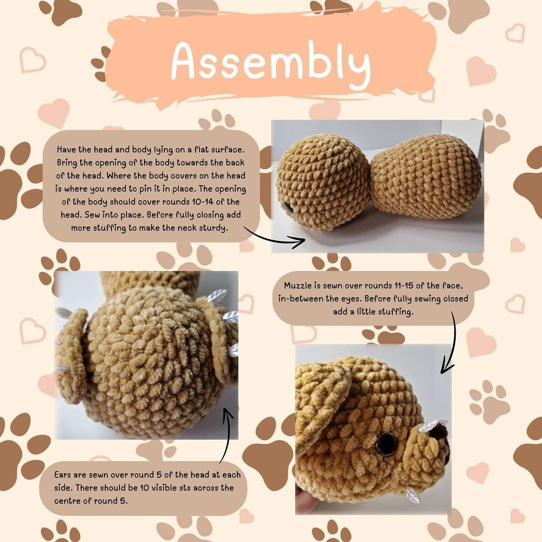 Crochet Pattern for Sadie the Pup Plush Toy
