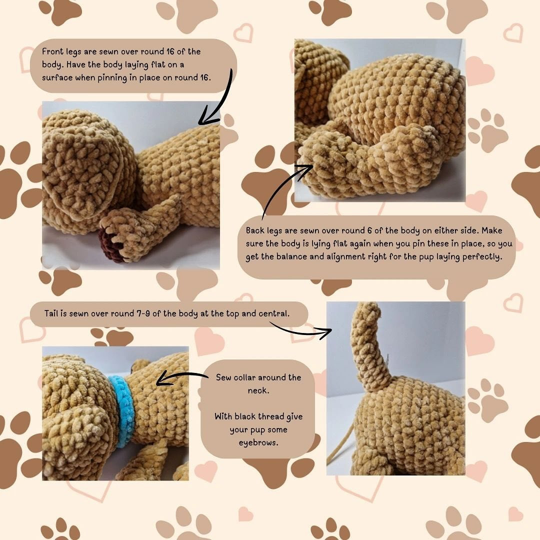 Crochet Pattern for Sadie the Pup Plush Toy
