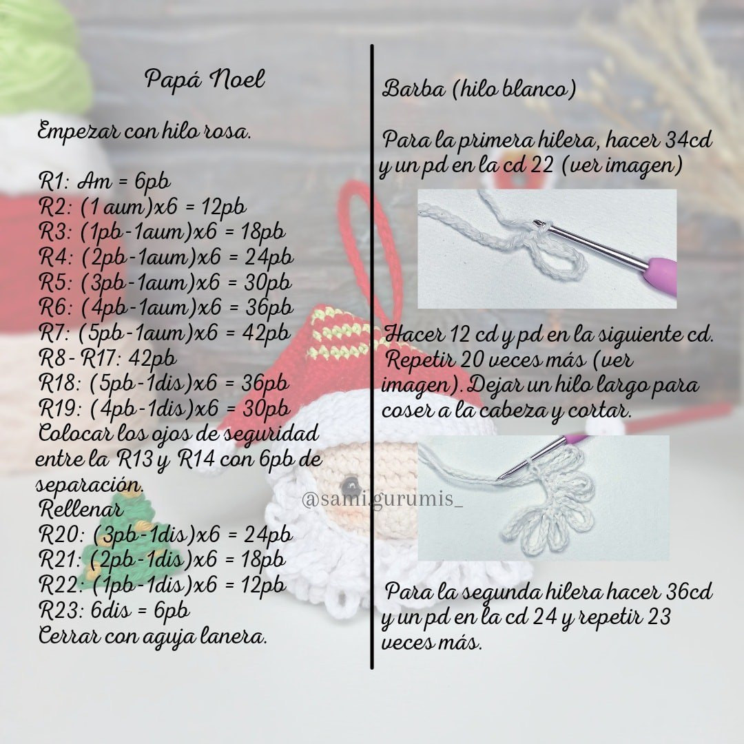 Crochet Pattern for Santa Claus Bauble - Free and Festive Design