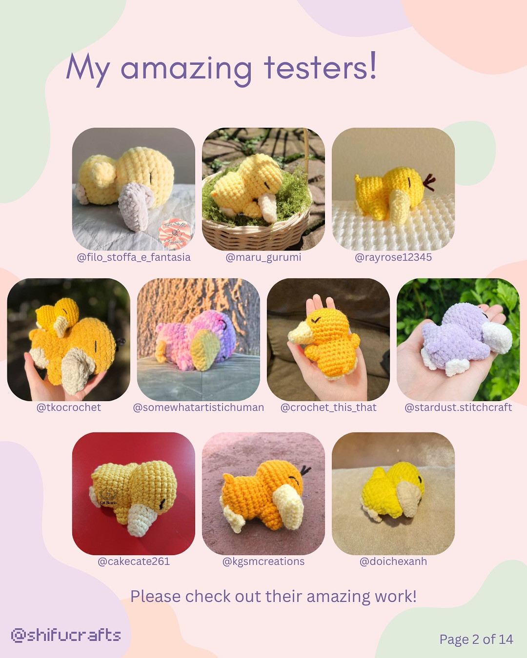 Crochet Pattern for Sleepy Psyduck Amigurumi