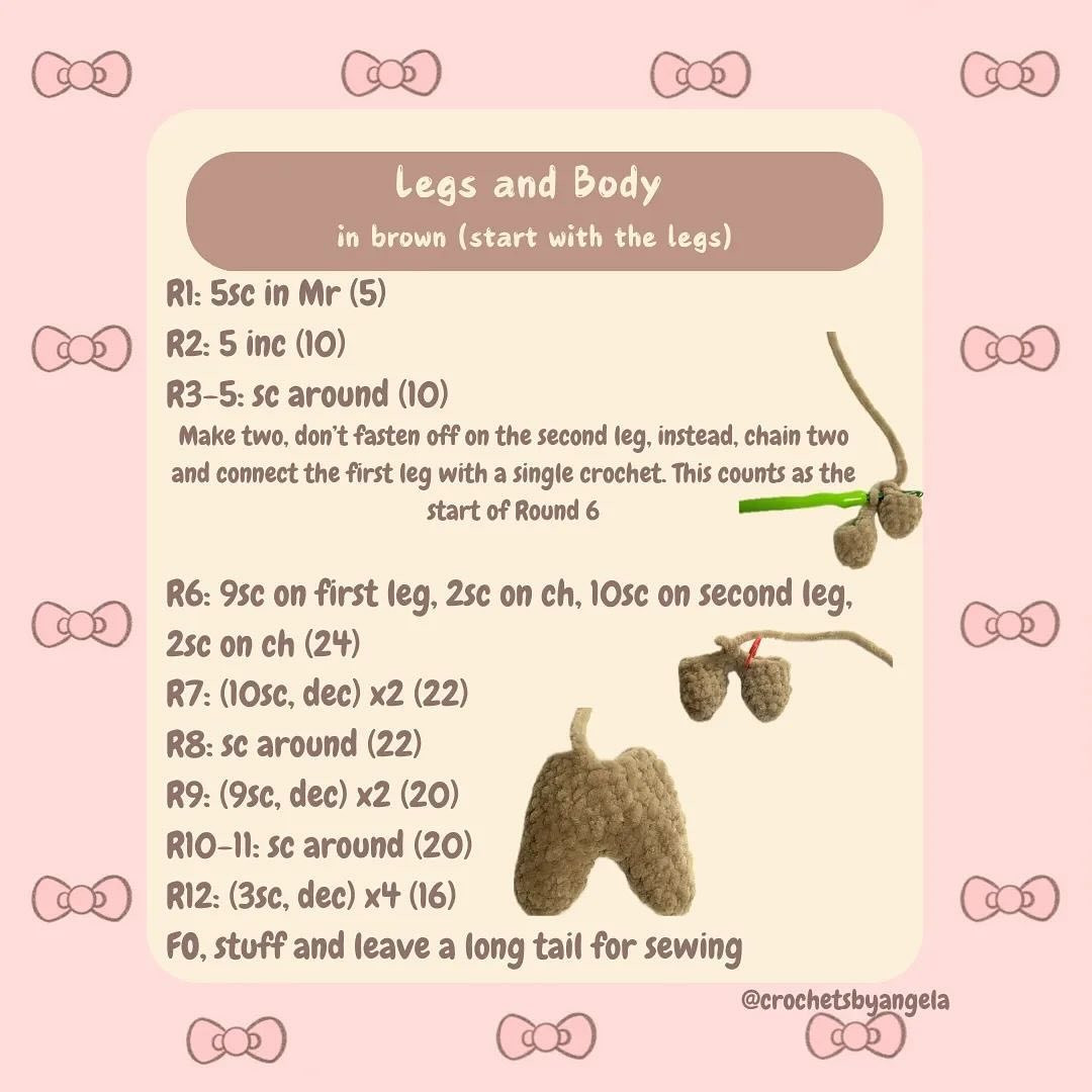 Crochet Pattern for Sleepy Sloth Hello Kitty Amigurumi