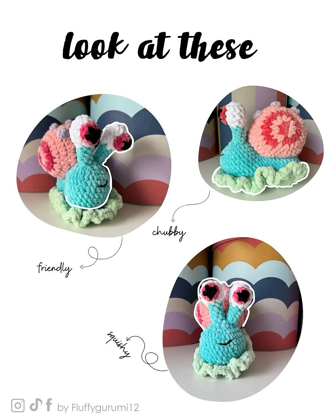 Crochet Pattern for SpongeBob's Pet Gary Amigurumi Toy