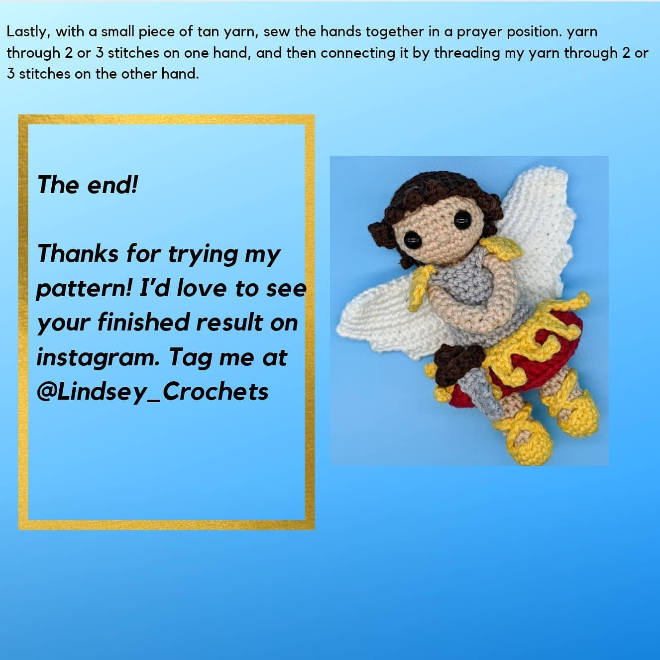 Crochet Pattern for St. Michael the Archangel Amigurumi Doll