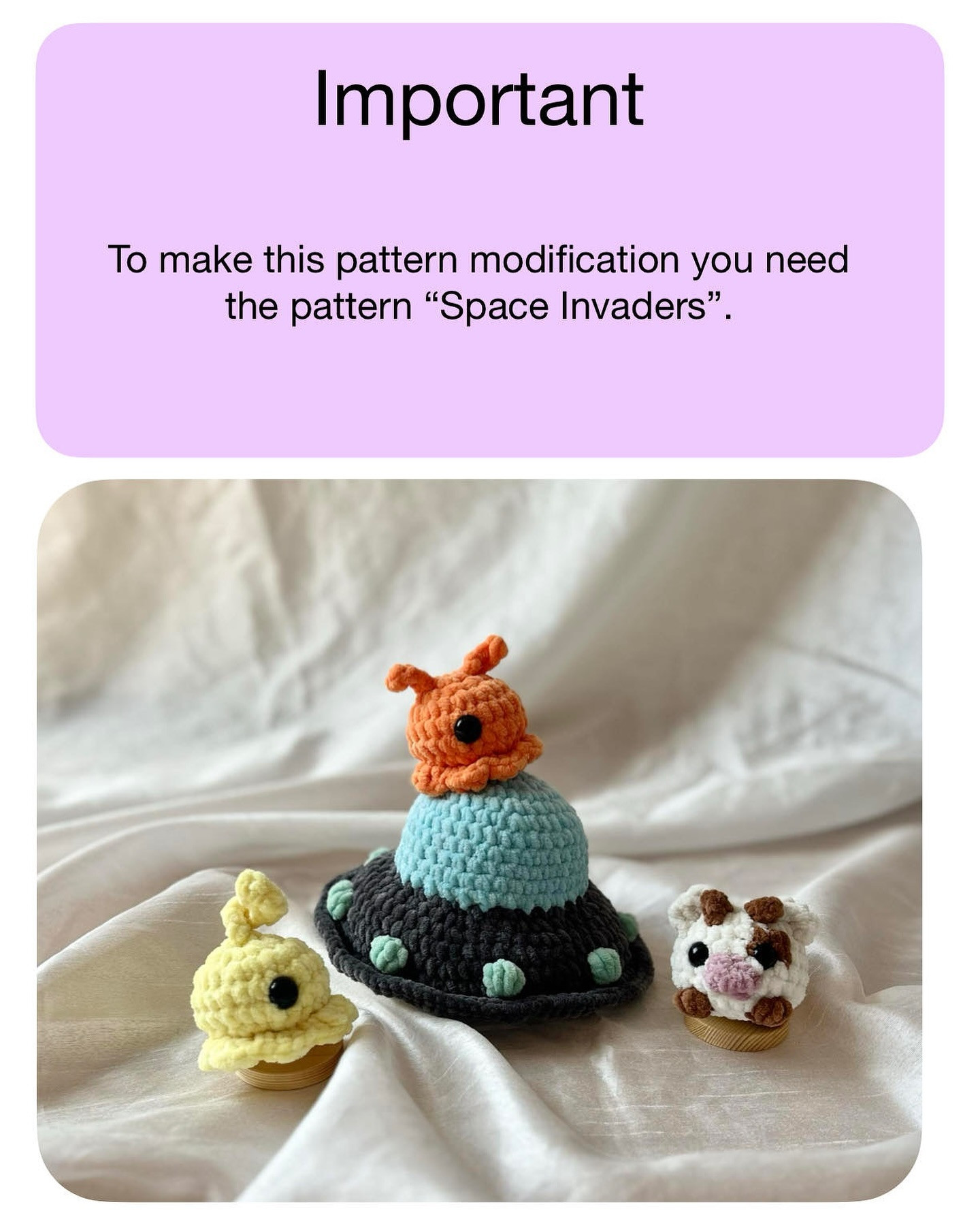 Crochet Pattern Inspired by Space Invaders Modification