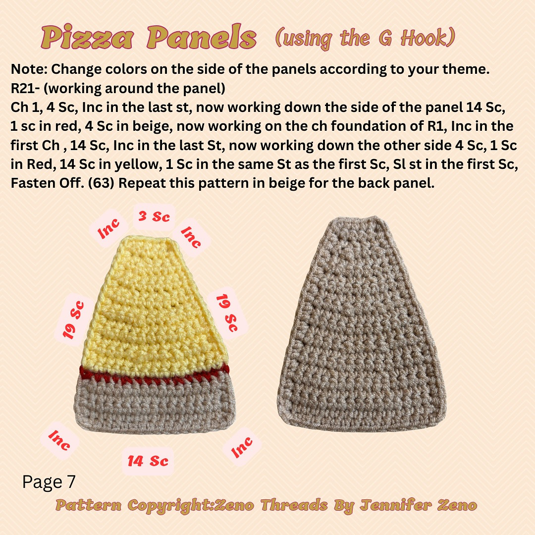 Crochet Pizza Key Cover Bag Charm Free Pattern and Tutorial