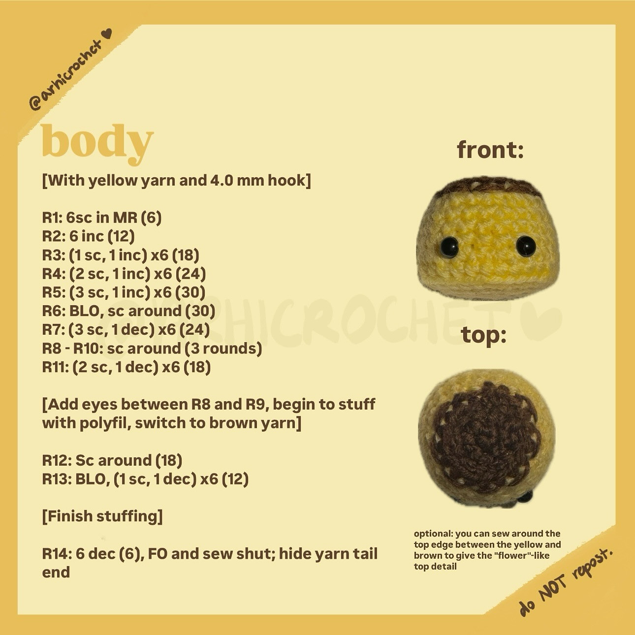 Crochet Pudding Keychain Pattern - Free and Easy Tutorial