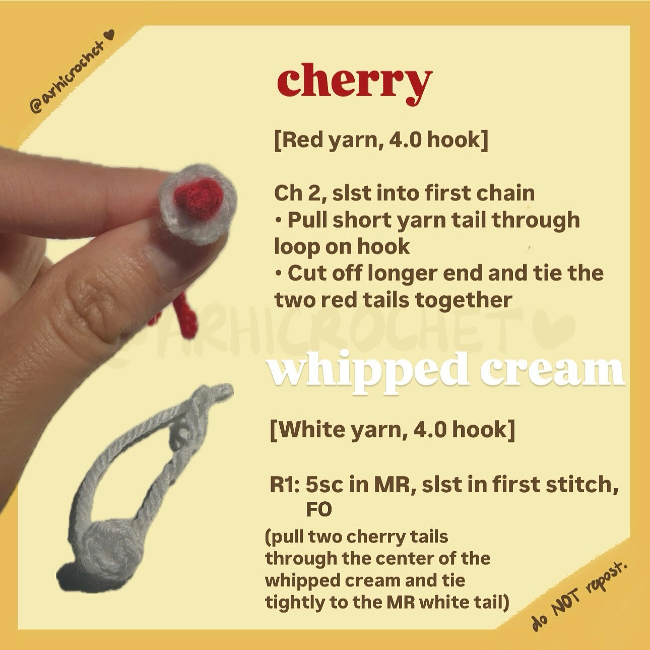 Crochet Pudding Keychain Pattern - Free and Easy Tutorial