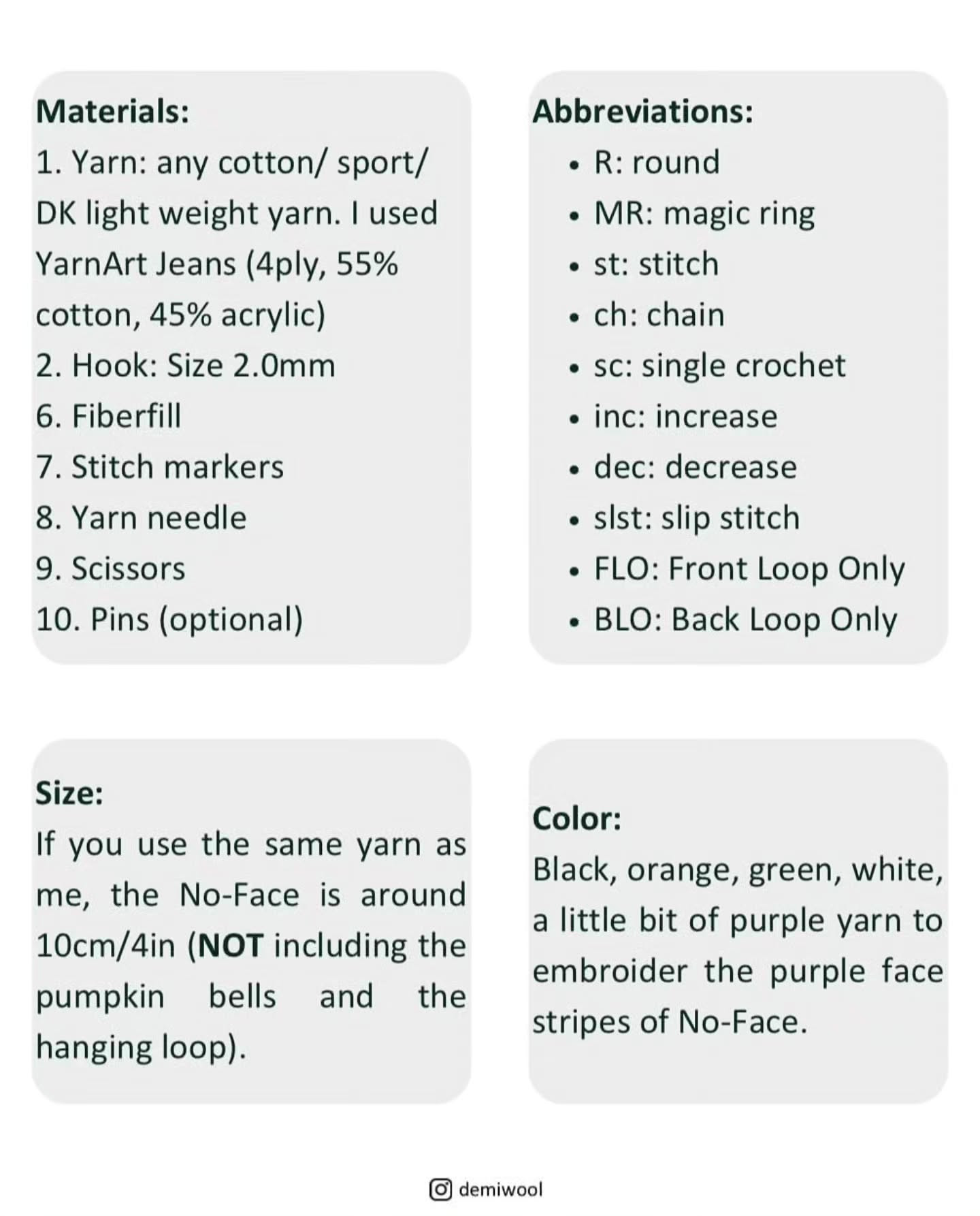 Crochet Pumpkin No-Face Chime Free Pattern