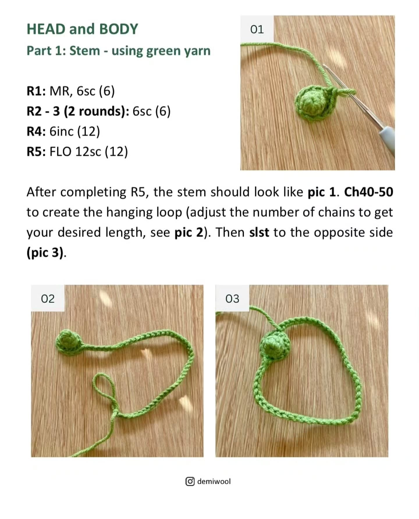 Crochet Pumpkin No-Face Chime Free Pattern