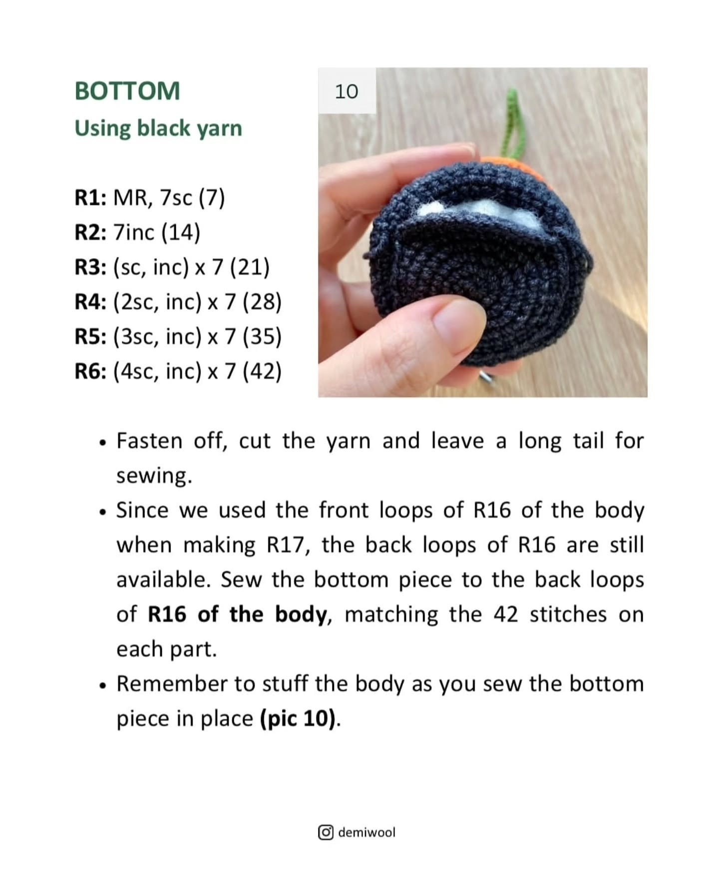 Crochet Pumpkin No-Face Chime Free Pattern