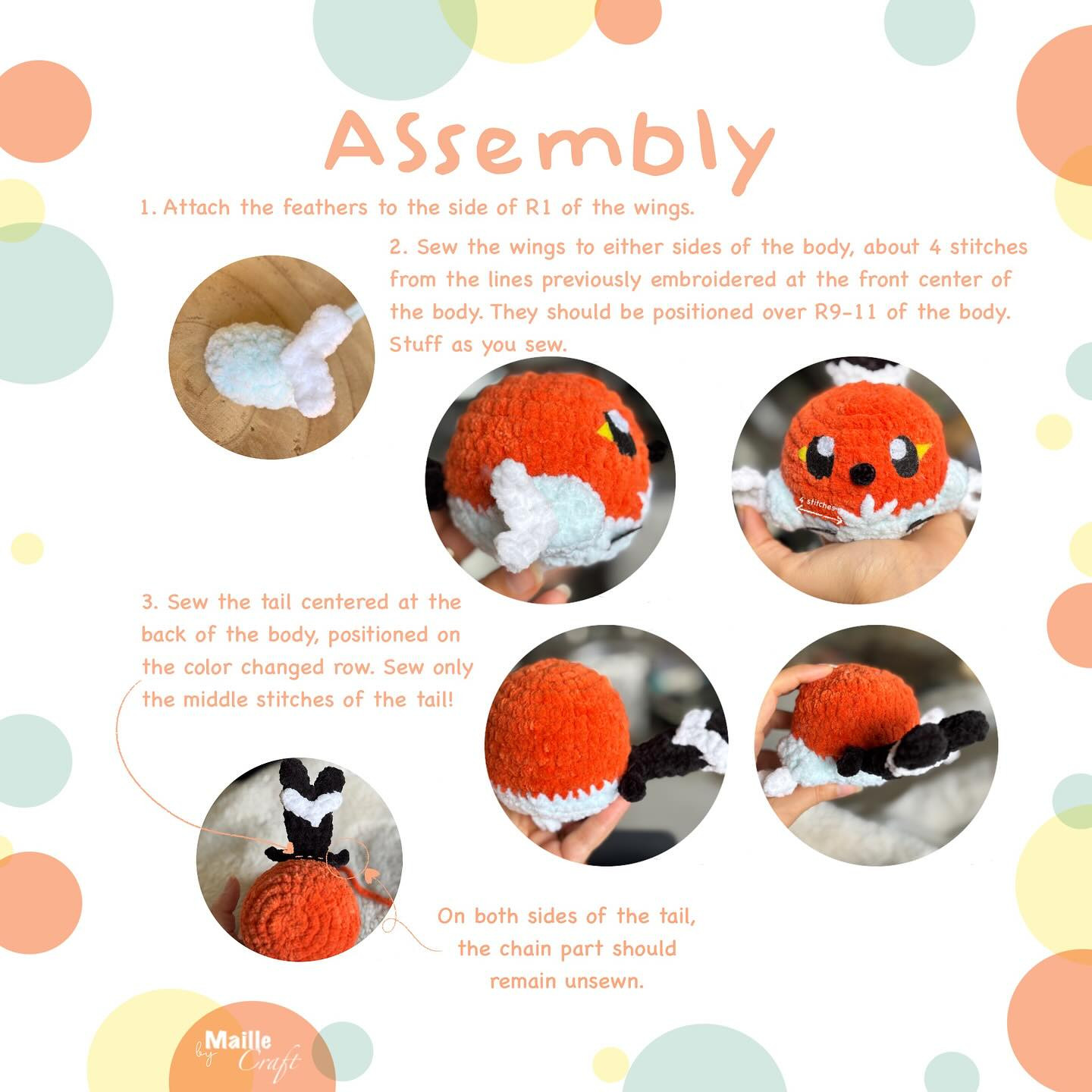 Crochet Round Fletchling Pattern for Beginners - Free Pattern