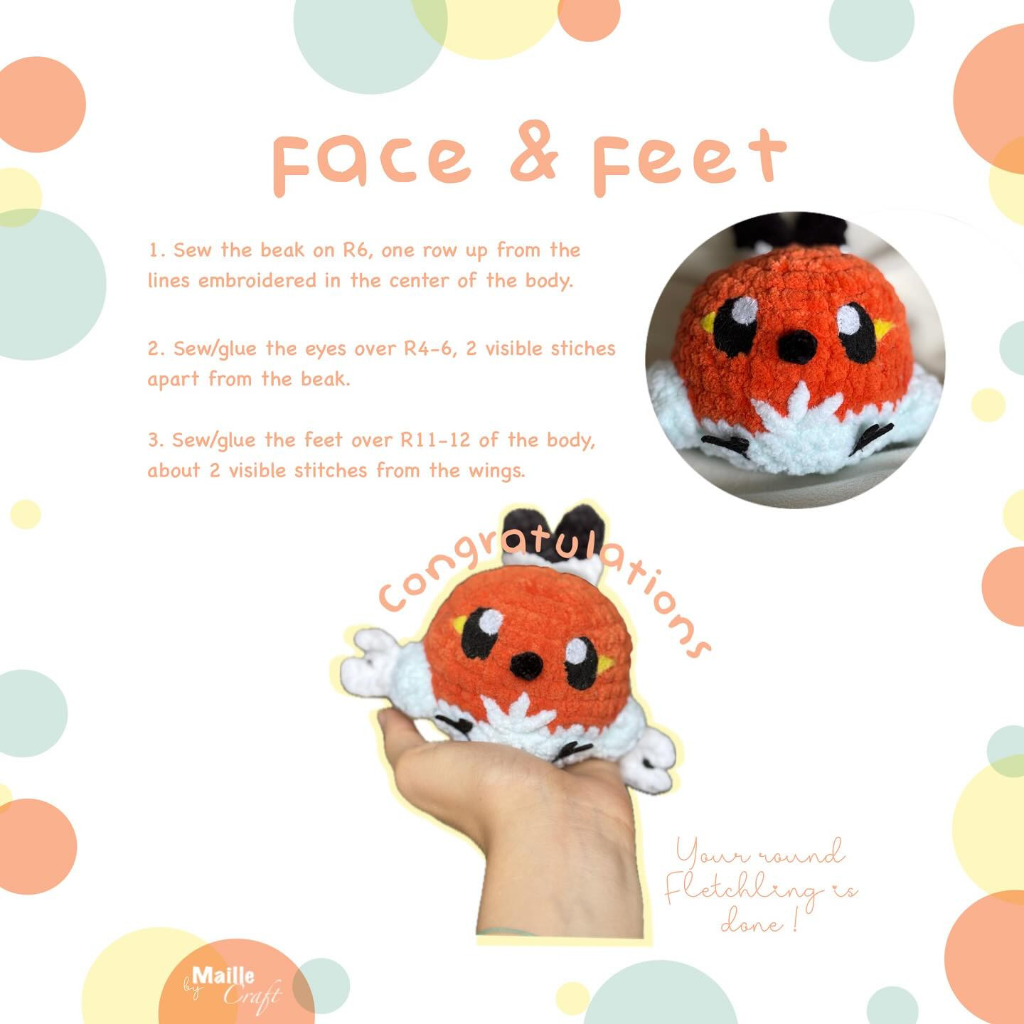 Crochet Round Fletchling Pattern for Beginners - Free Pattern