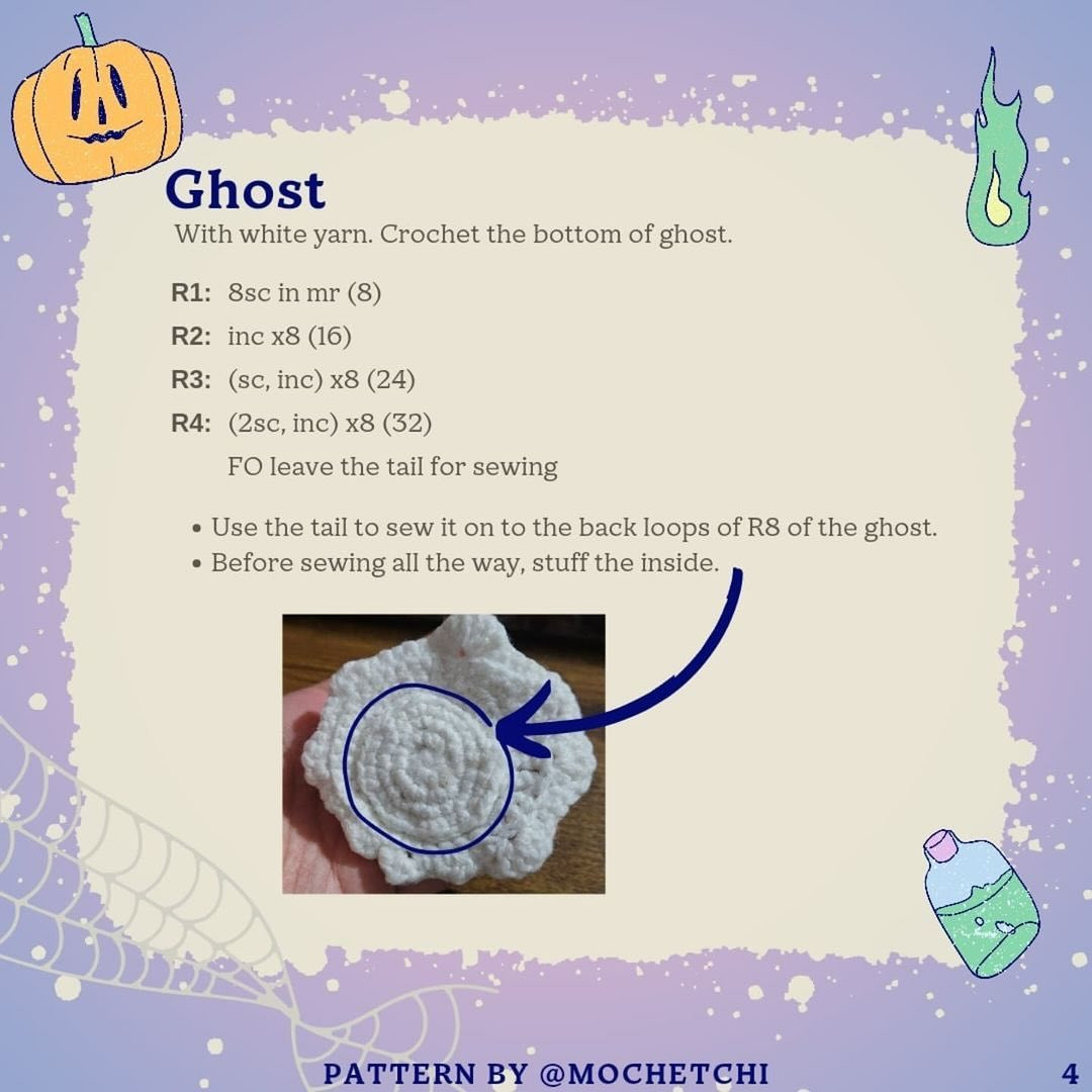 Crochet Sleepy Ghost with Pumpkin Blanket for Halloween Fun