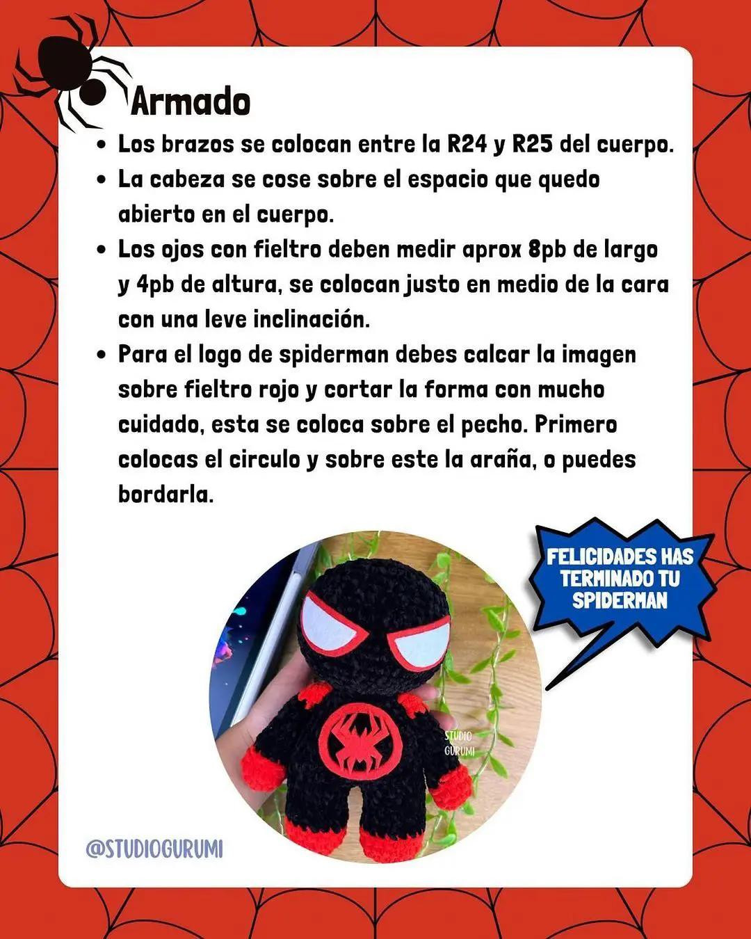 Crochet Spider Pattern with Materials and Abbreviations