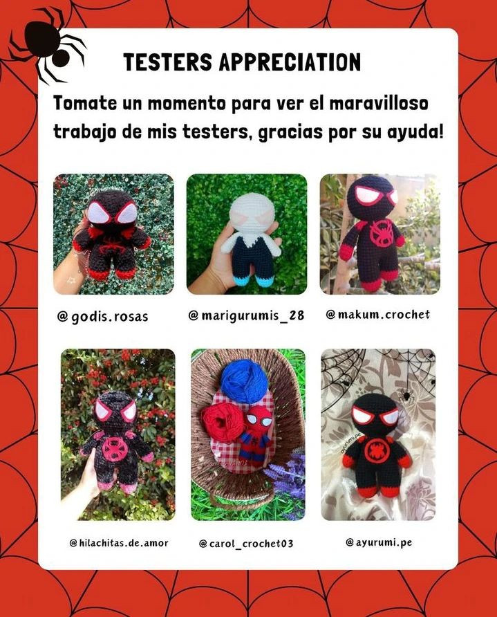 Crochet Spider Pattern with Materials and Abbreviations