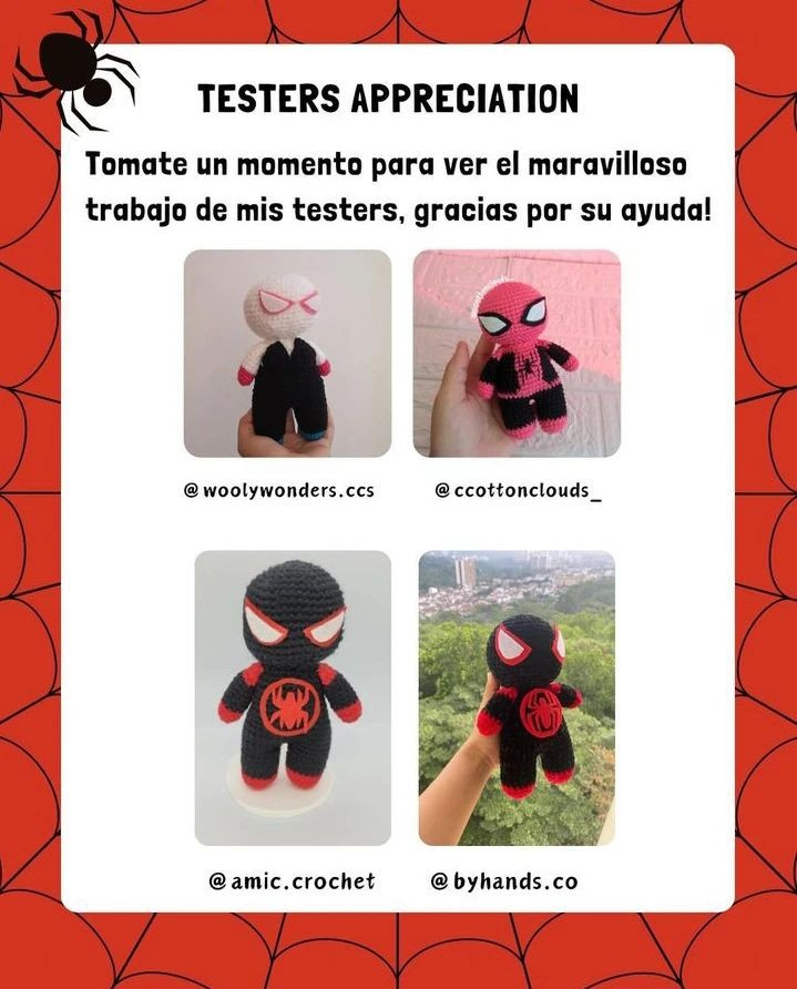 Crochet Spider Pattern with Materials and Abbreviations