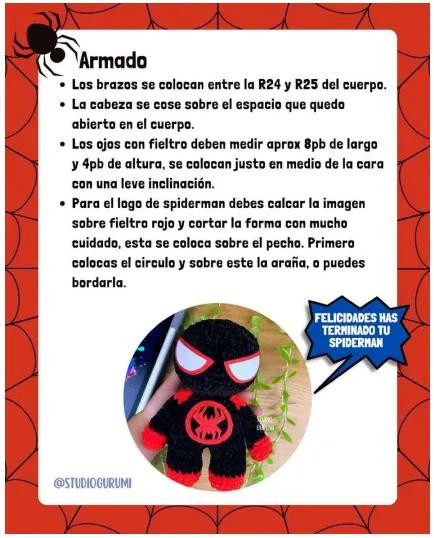 Crochet Spider Pattern with Materials and Abbreviations