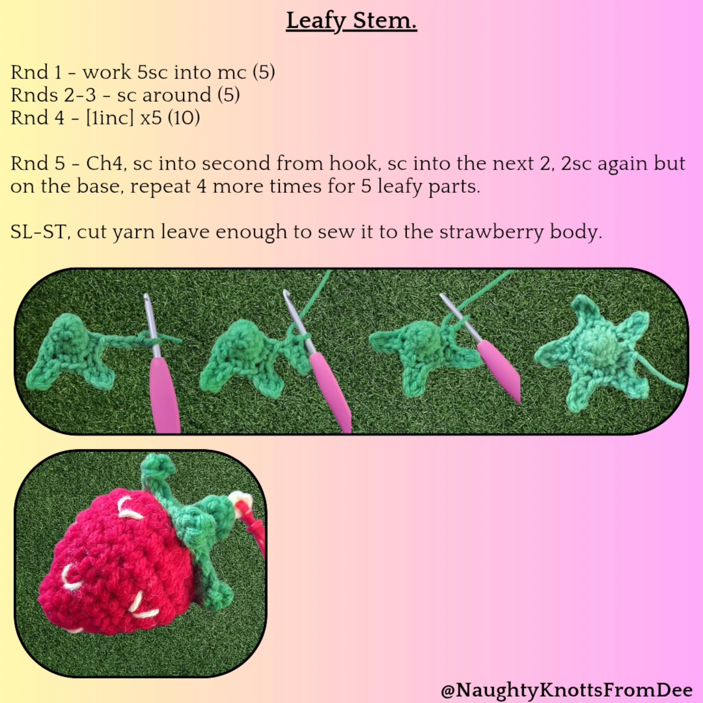 Crochet Strawberry Pattern: Easy and Free Tutorial
