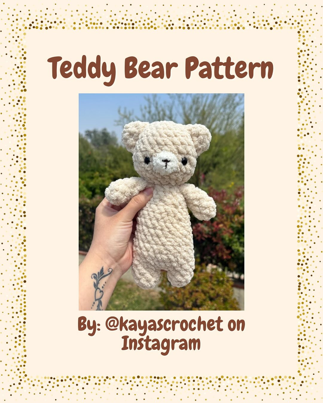 Crochet Teddy Bear Pattern for Beginners - Free and Easy