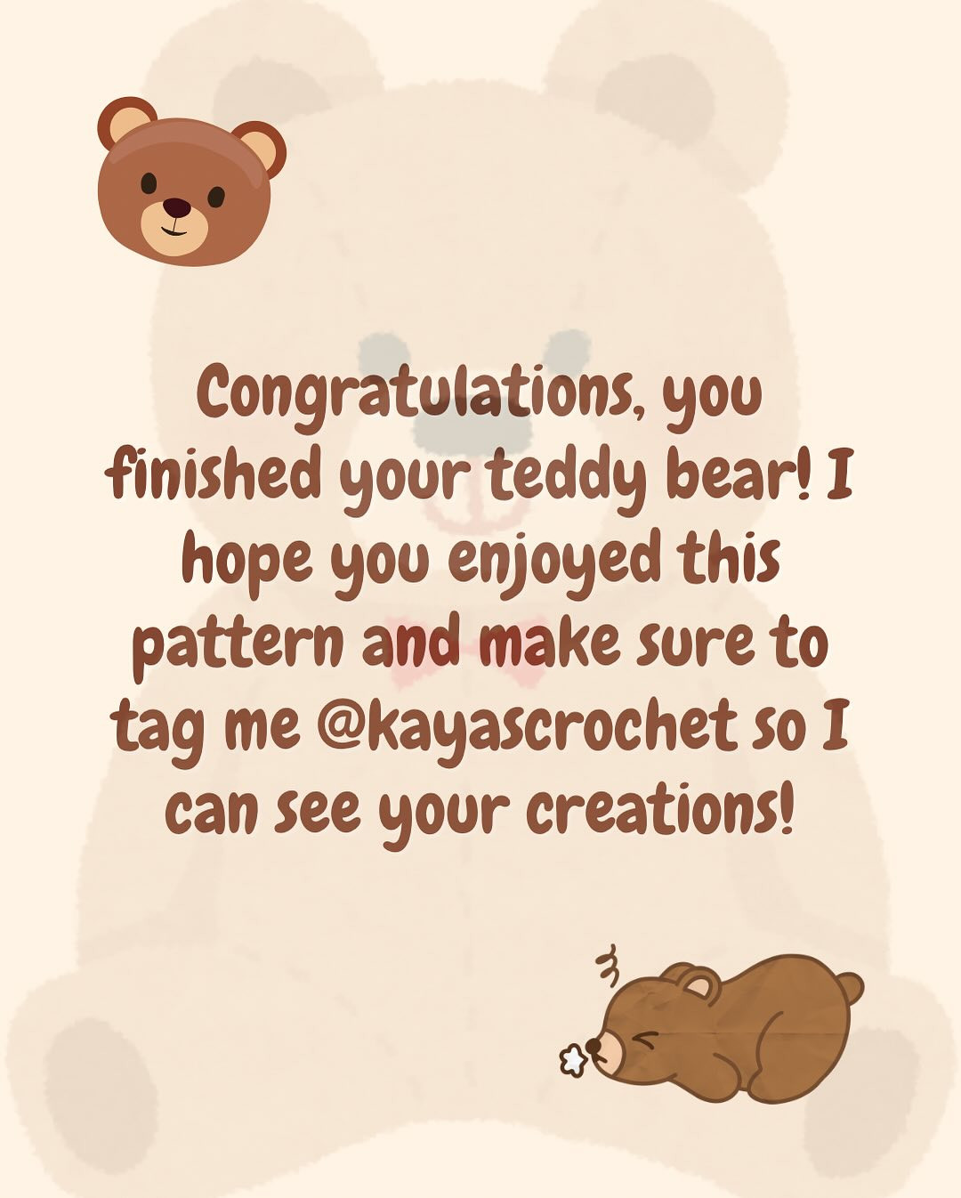 Crochet Teddy Bear Pattern for Beginners - Free and Easy
