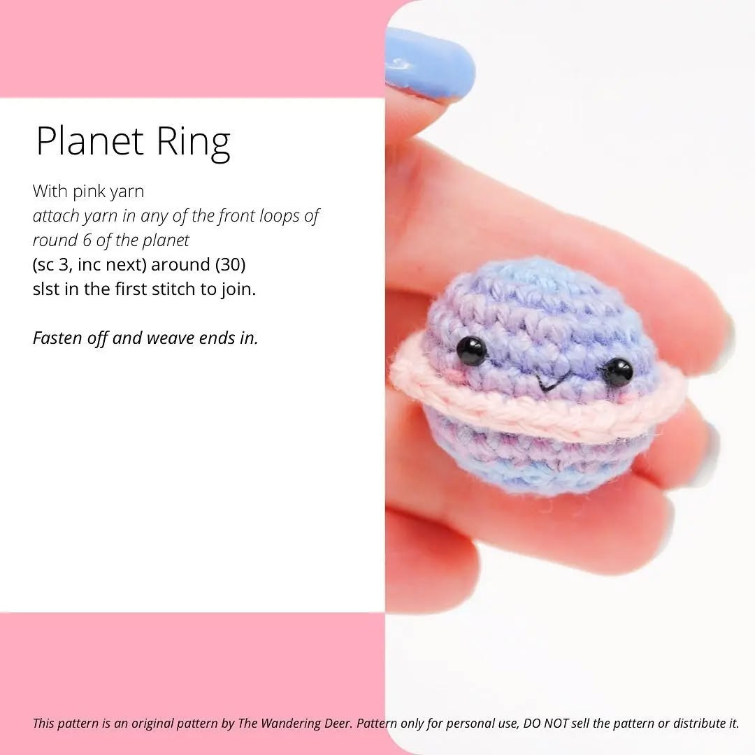 Crochet Tiny Planet Pattern by The Wandering Deer