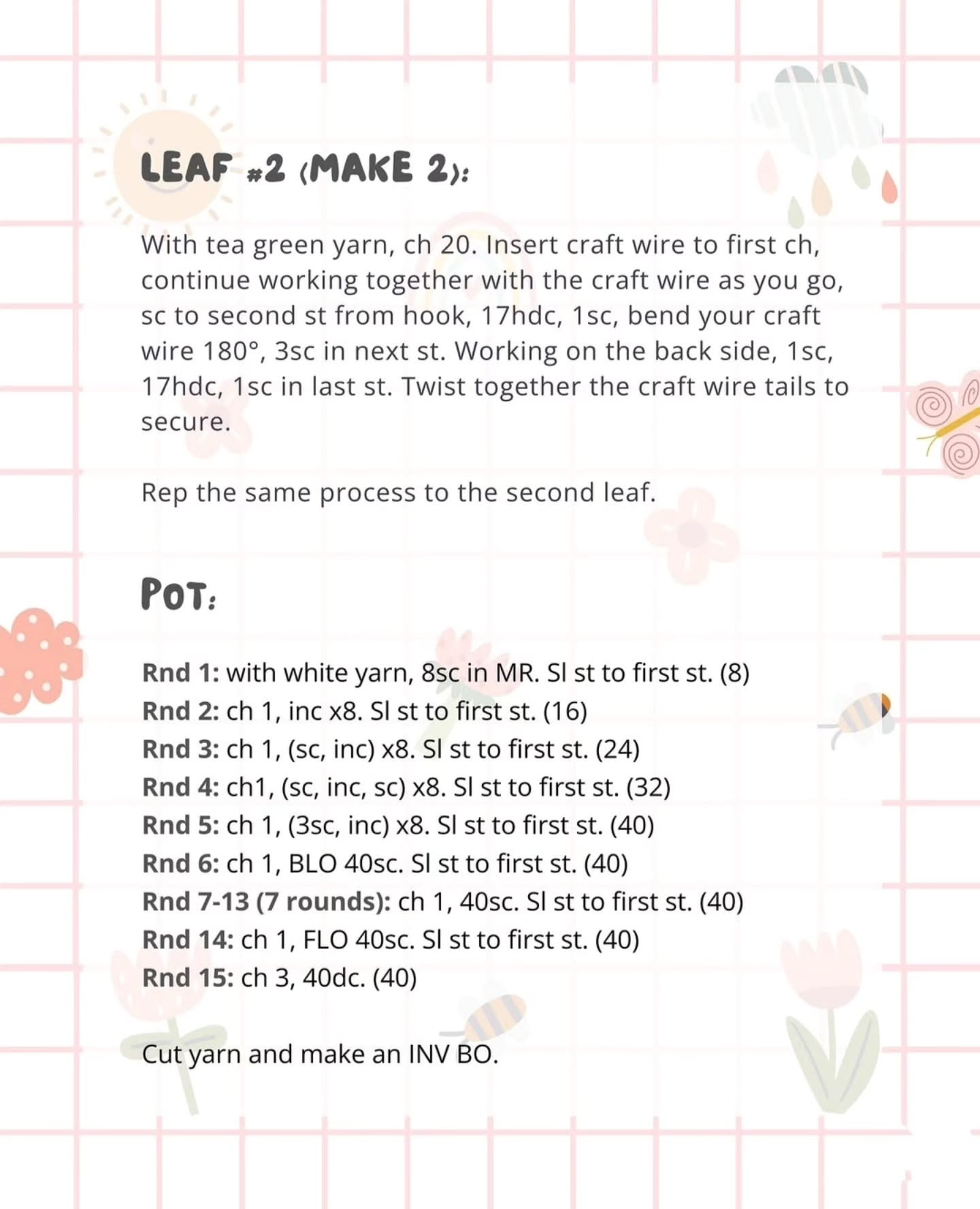Crochet Tulip Flowers in a Pot Pattern for Beginners