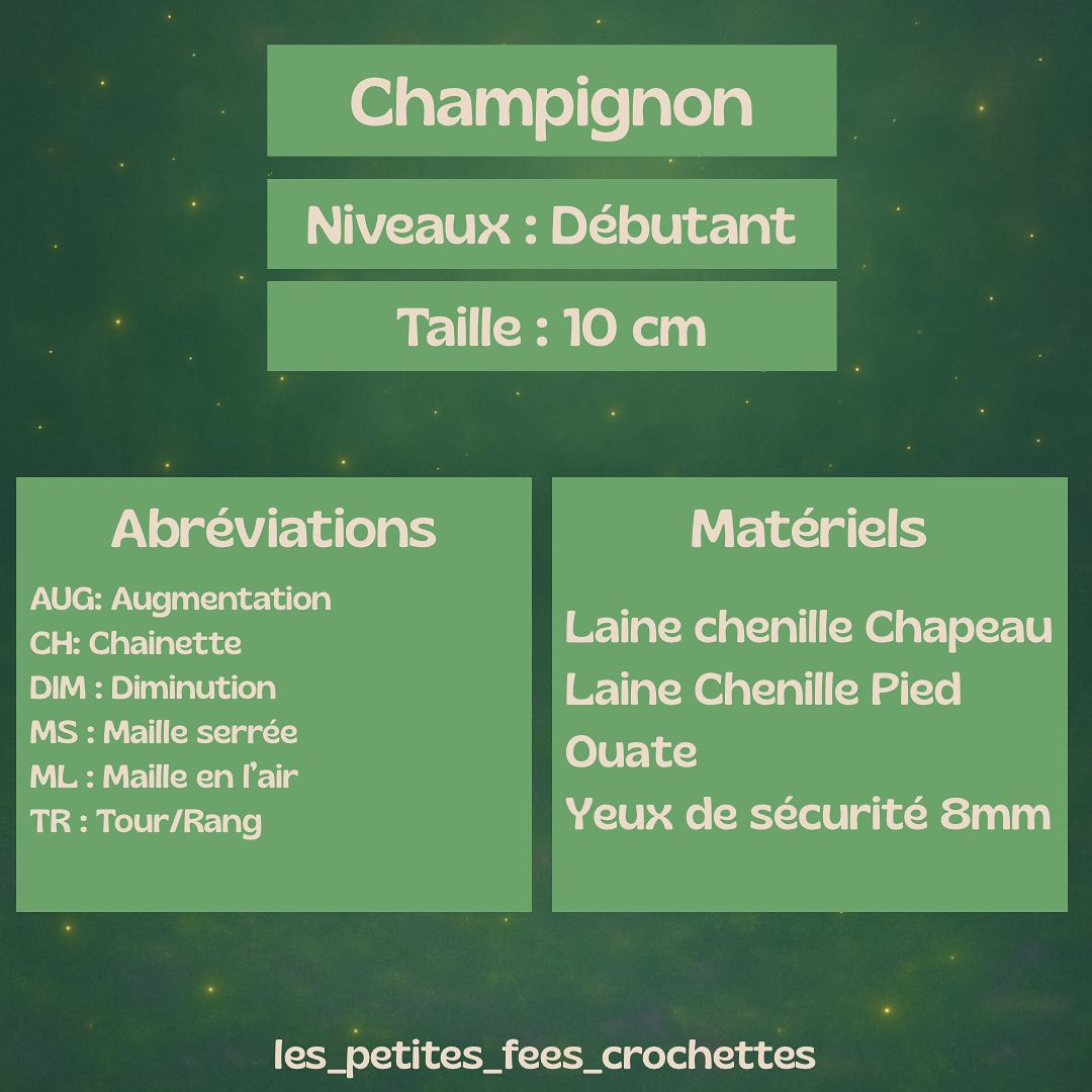 Crochet un champignon adorable avec ce modèle gratuit!