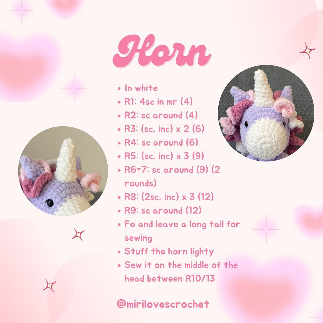 Crochet Unicorn Pattern with Free Modifications Available