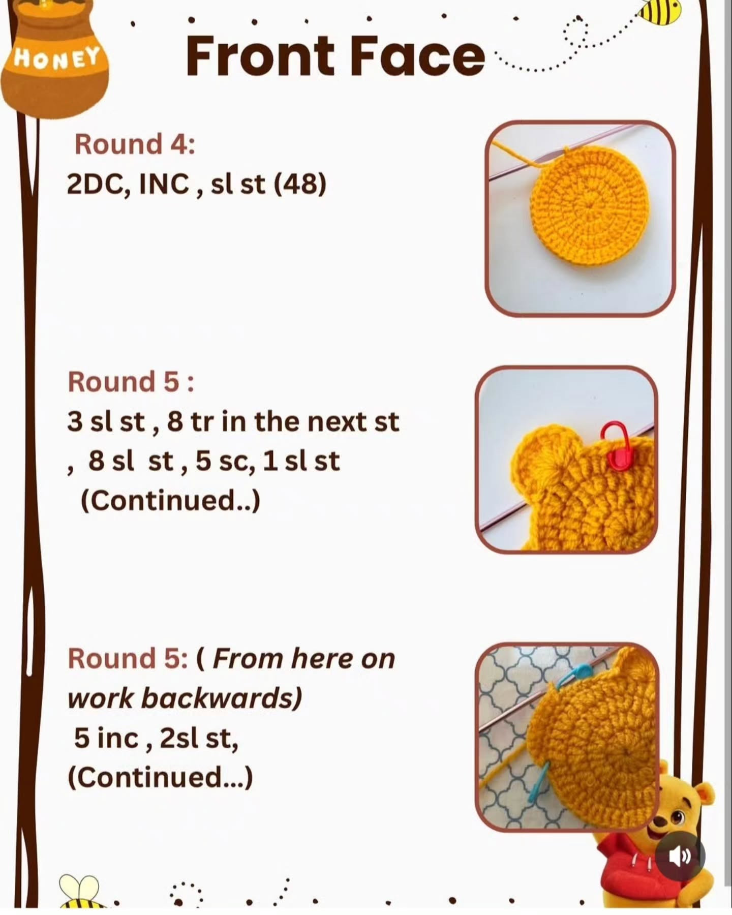 Crochet Winnie the Pooh Pouch Pattern Tutorial