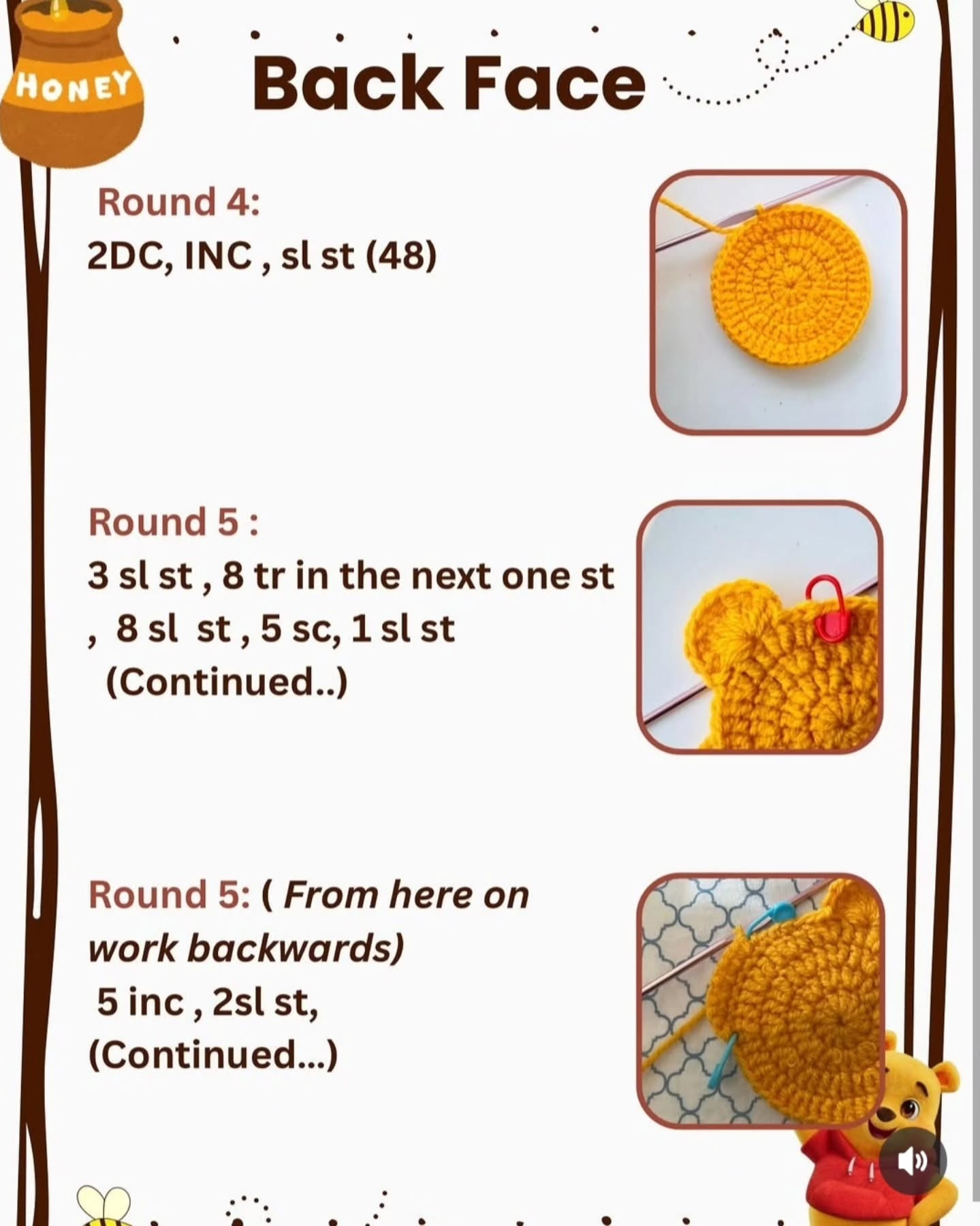 Crochet Winnie the Pooh Pouch Pattern Tutorial