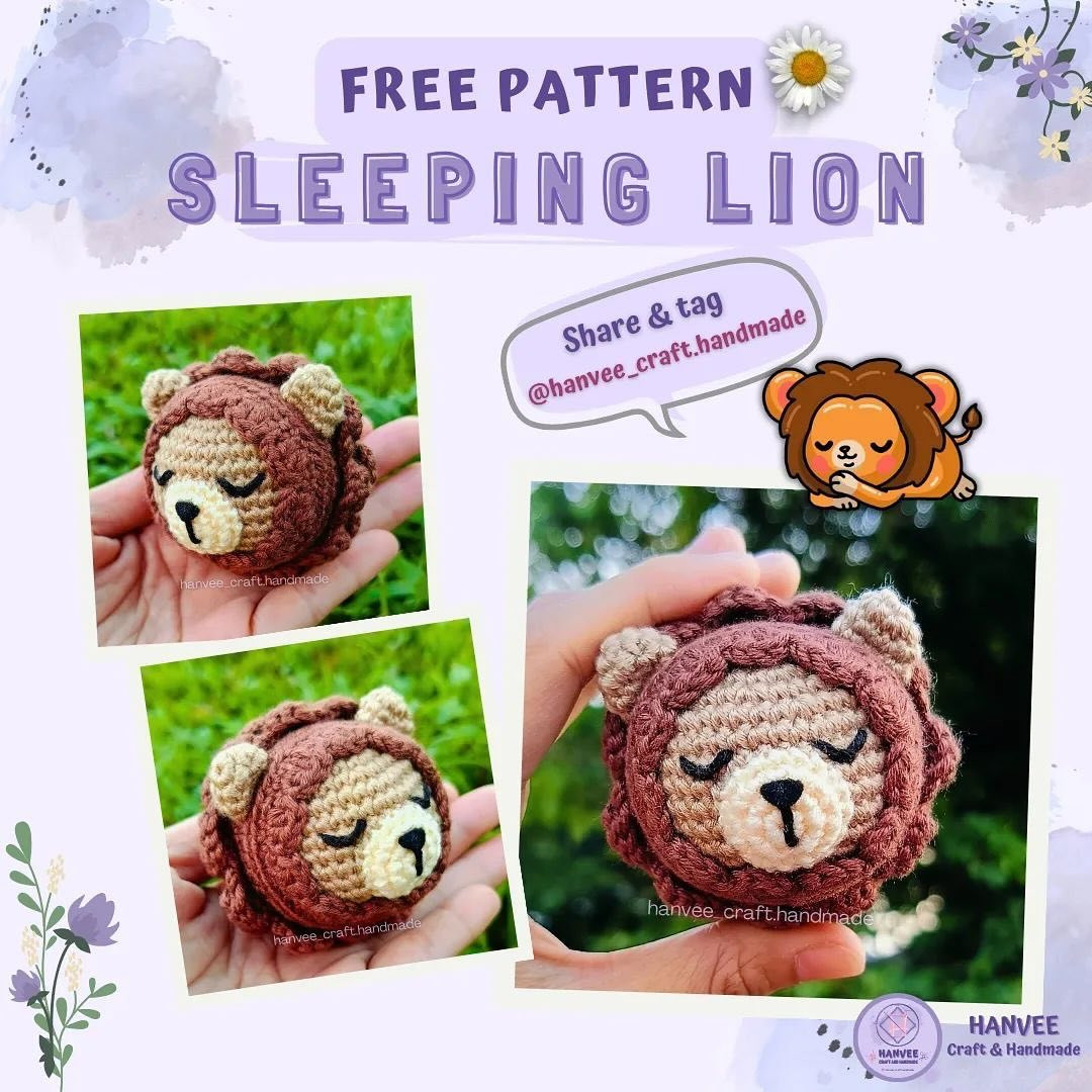 Crochet Your Own Adorable Sleeping Lion With This Free Pattern