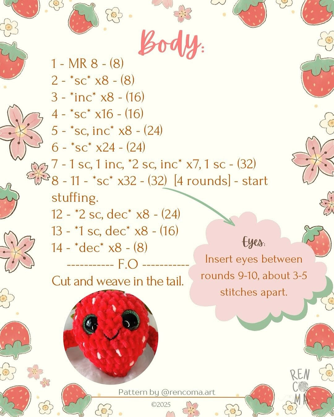 Crochet Your Own Adorable Strawberry Friend with Free Pattern